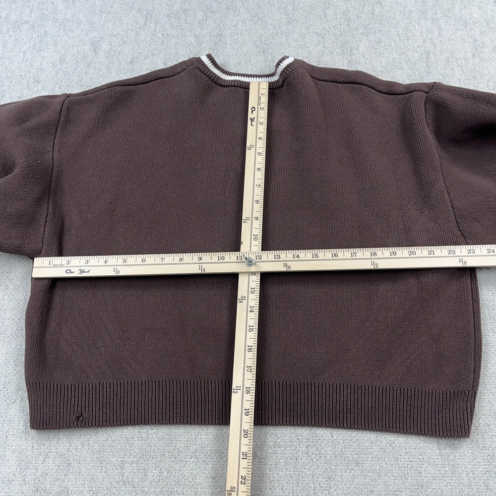 Taylor Swift Tortured Poets Department Sweater Women Large Brown V Neck Knit - Picture 7 of 11